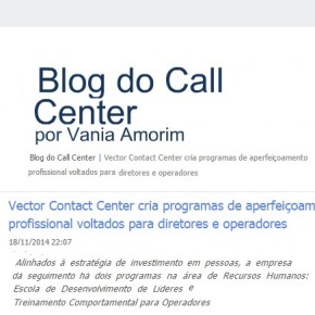 Blog do Call Center noticia Vector